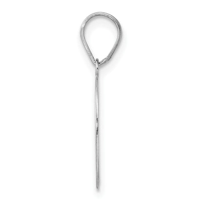 14K White Gold Polished Number 90 Pendant