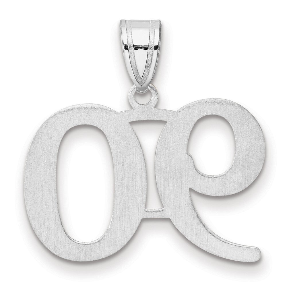 14K White Gold Polished Number 90 Pendant