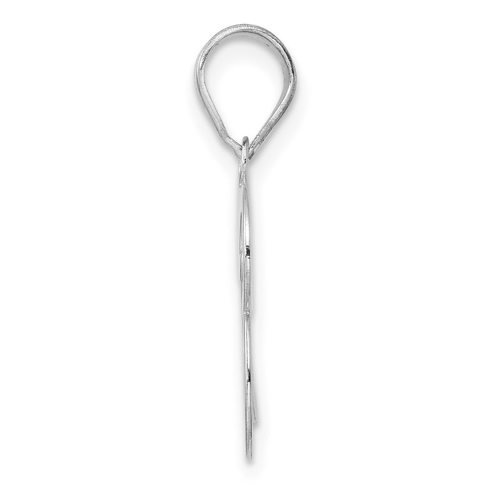 14K White Gold Polished Number 93 Pendant