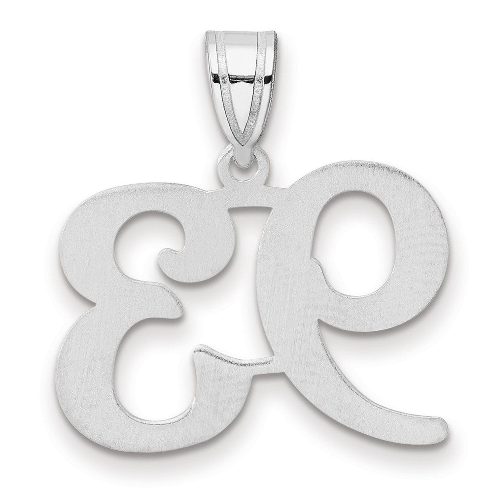 14K White Gold Polished Number 93 Pendant