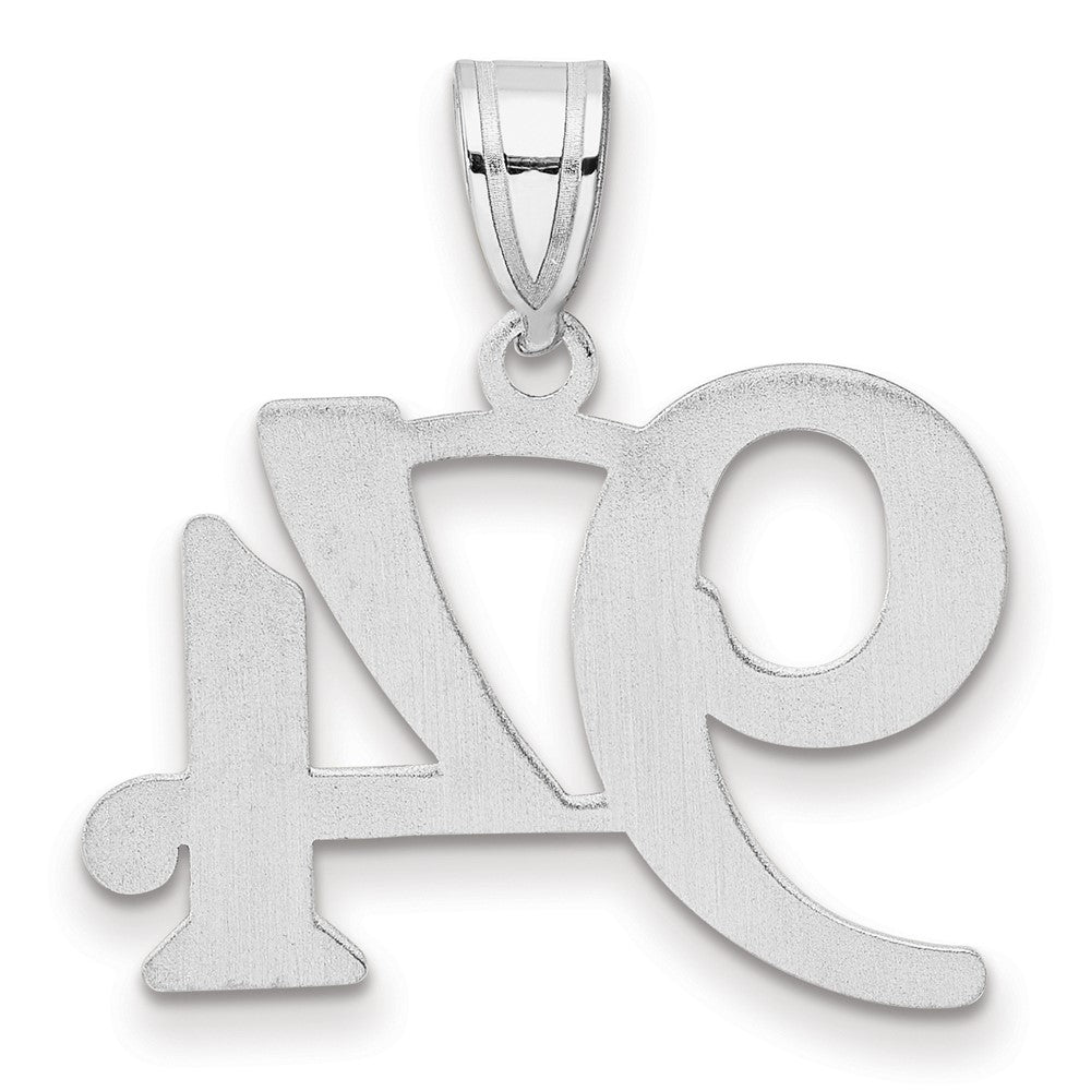 14K White Gold Polished Number 94 Pendant
