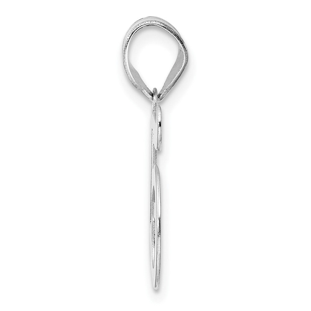 14K White Gold Polished Number 95 Pendant