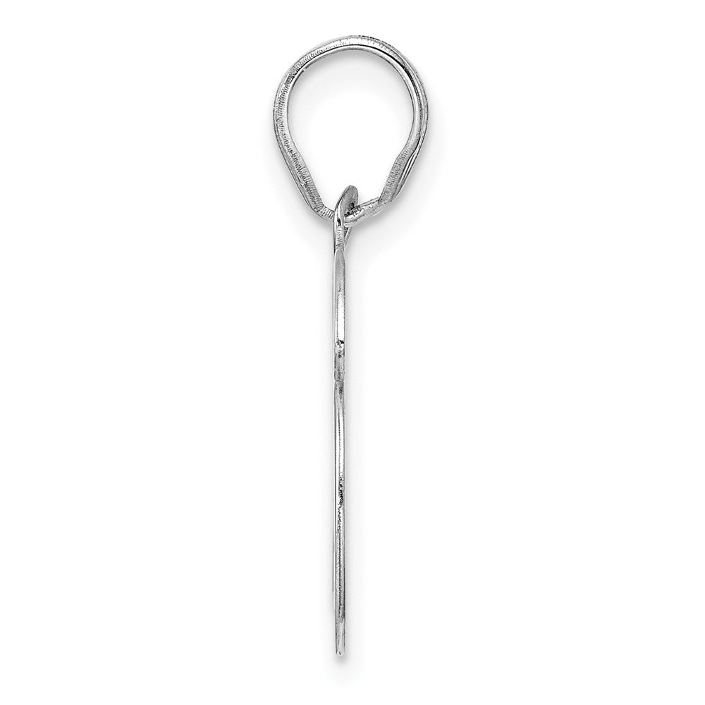 14K White Gold Polished Number 96 Pendant