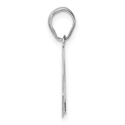 14K White Gold Polished Number 97 Pendant