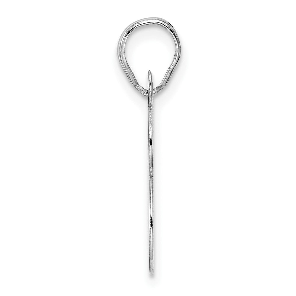 14K White Gold Polished Number 98 Pendant