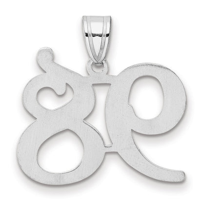 14K White Gold Polished Number 98 Pendant