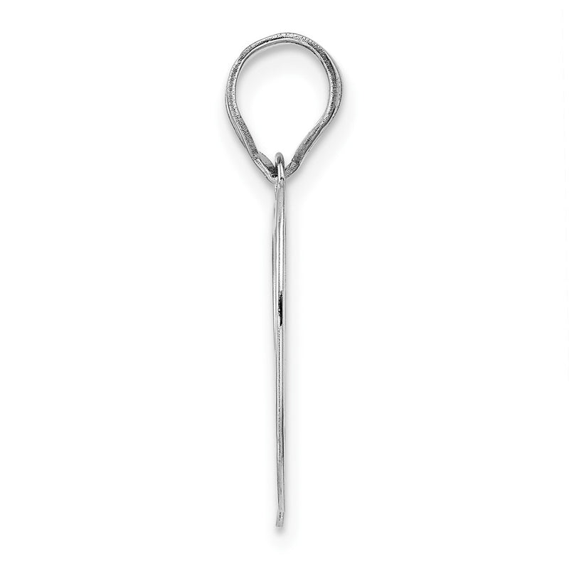 14K White Gold Polished Number 99 Pendant