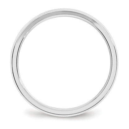 Solid 14K White Gold 3mm Bevel Edge Comfort Fit Men's/Women's Wedding Band Ring Size 11.5