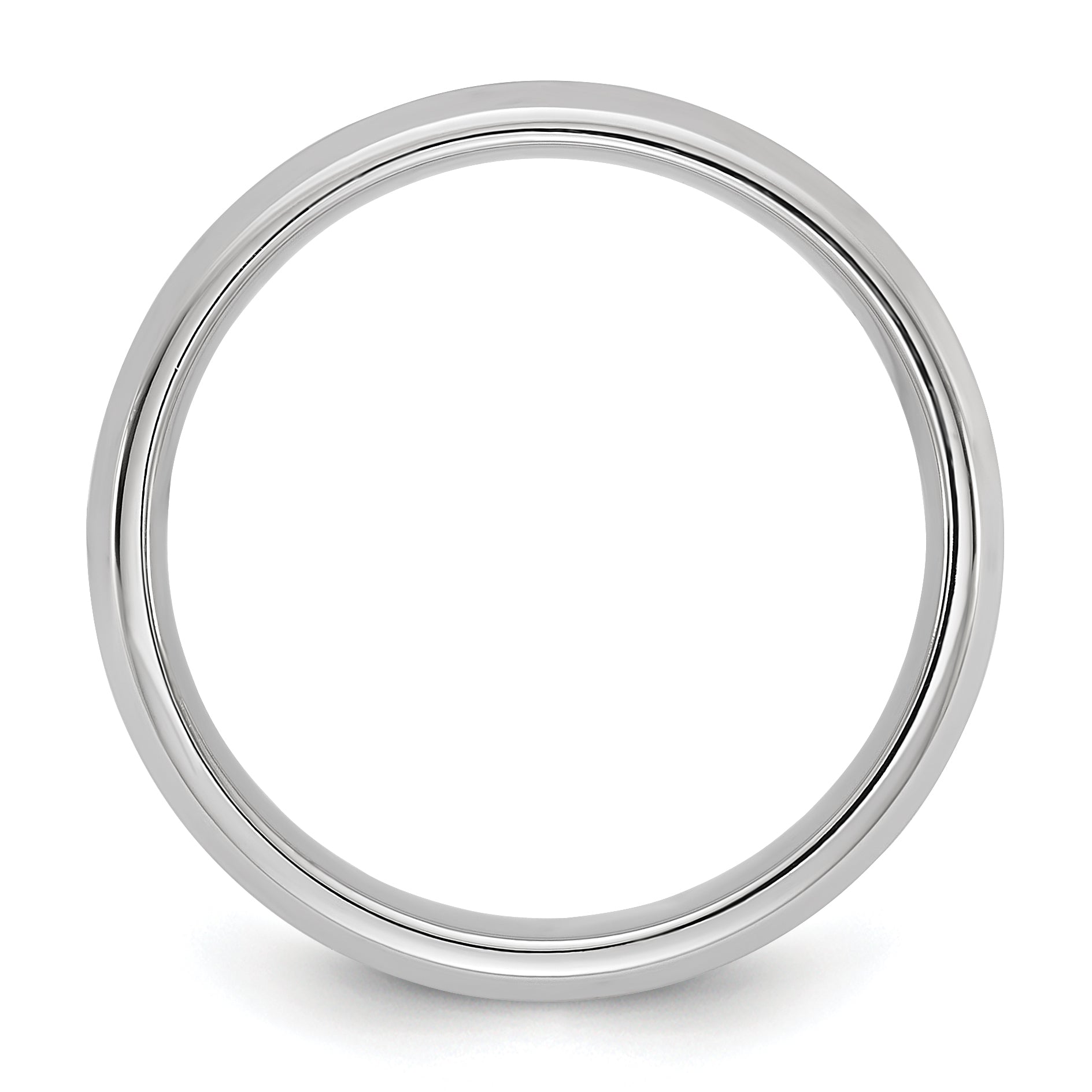 10K White Gold 10Kw 5.5mm Bevel Edge Comfort Fit Band Size 13.5