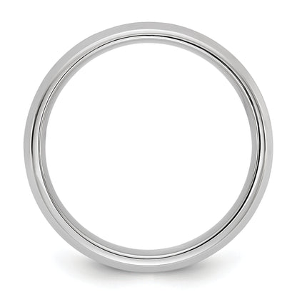10K White Gold 10Kw 5.5mm Bevel Edge Comfort Fit Band Size 13.5