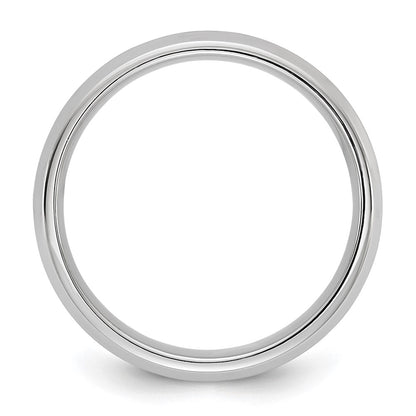10K White Gold 10Kw 5.5mm Bevel Edge Comfort Fit Band Size 7