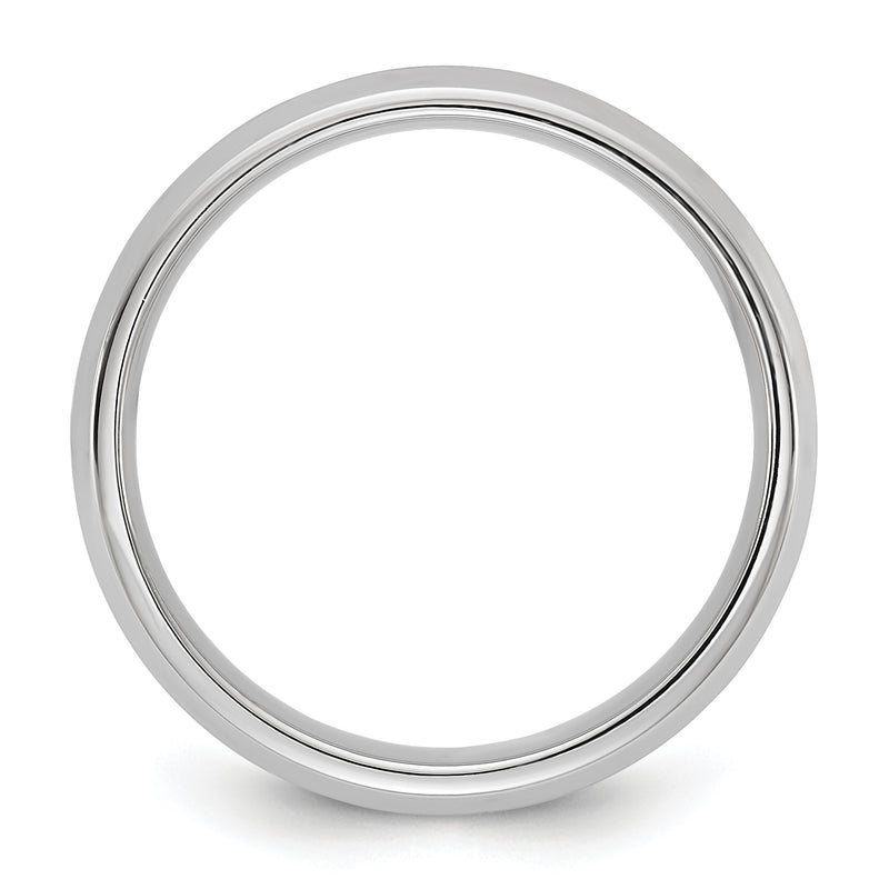 10K White Gold 10Kw 5.5mm Bevel Edge Comfort Fit Band Size 7.5