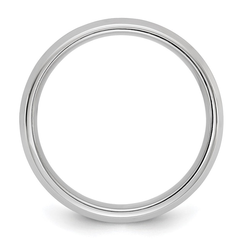10K White Gold 10Kw 5.5mm Bevel Edge Comfort Fit Band Size 13.5