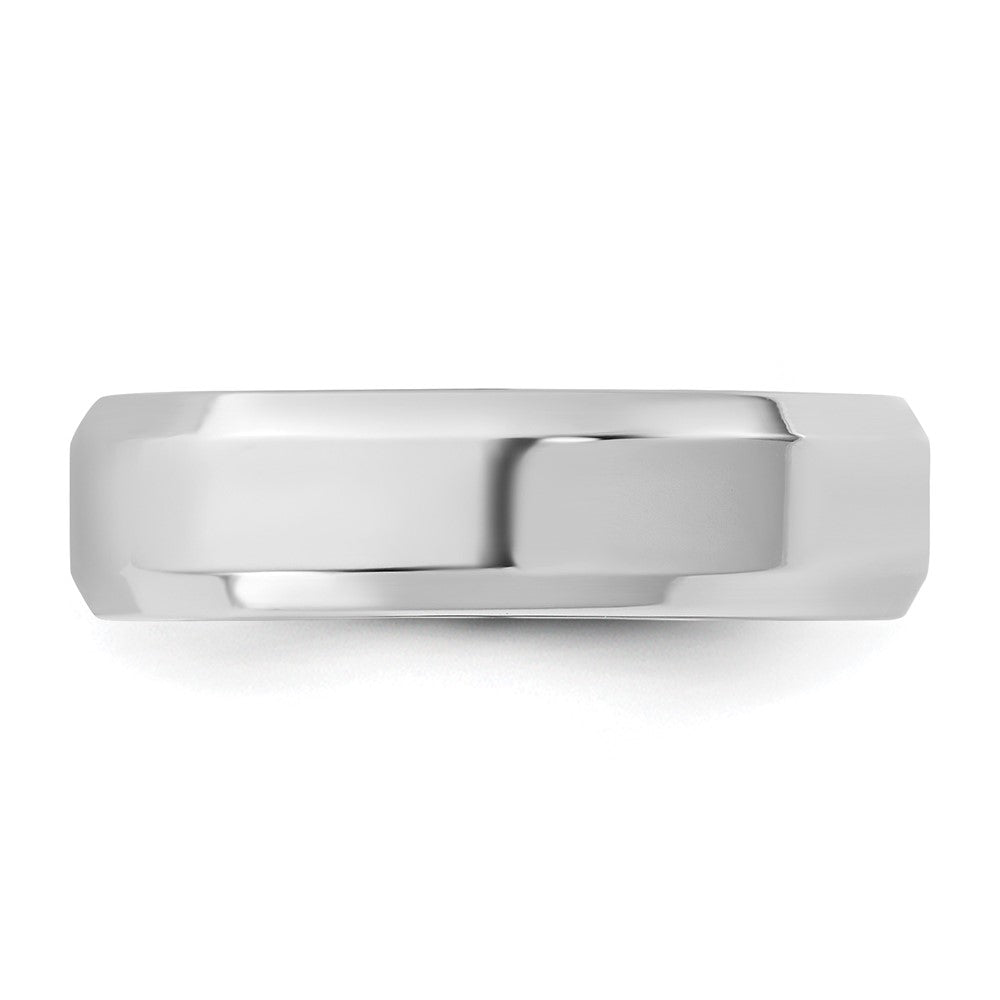 10K White Gold 10Kw 5.5mm Bevel Edge Comfort Fit Band Size 5