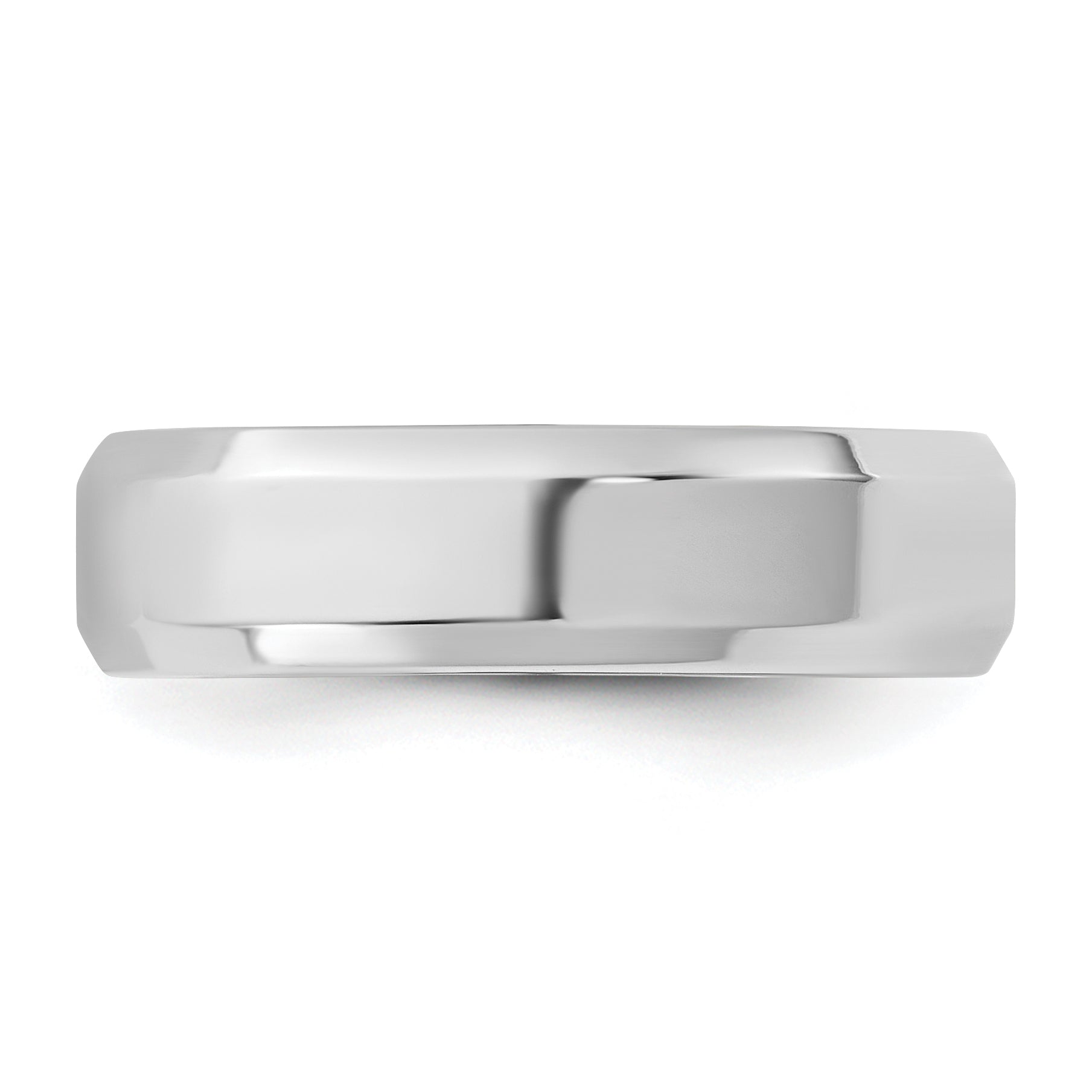 10K White Gold 10Kw 5.5mm Bevel Edge Comfort Fit Band Size 13.5