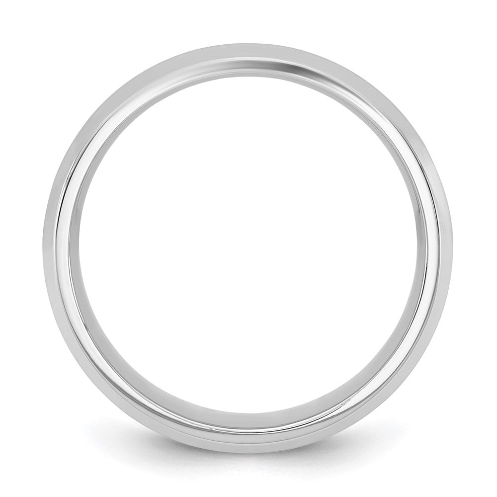 10K White Gold 10Kw 6.5mm Bevel Edge Comfort Fit Band Size 10