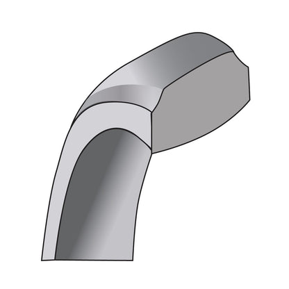 10K White Gold 10Kw 6.5mm Bevel Edge Comfort Fit Band Size 8