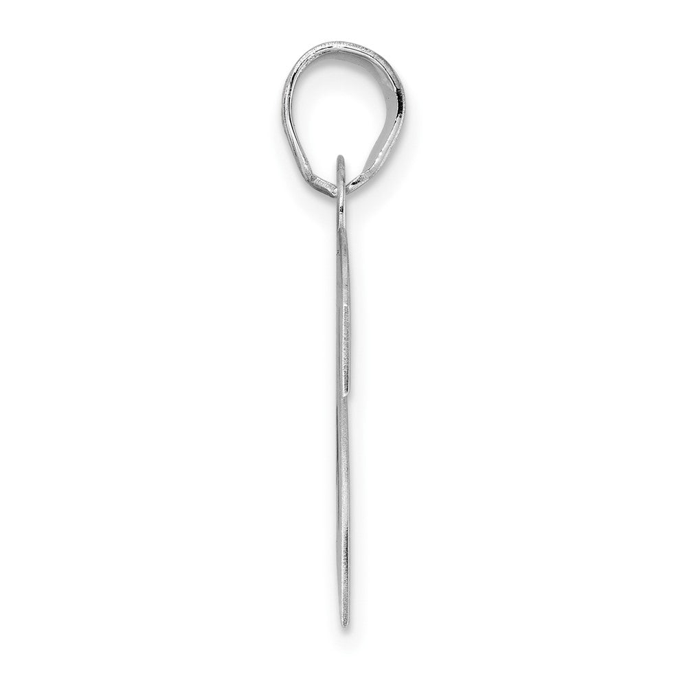 14K White Gold Polished Block Number 29 Pendant
