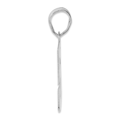 14K White Gold Polished Block Number 58 Pendant