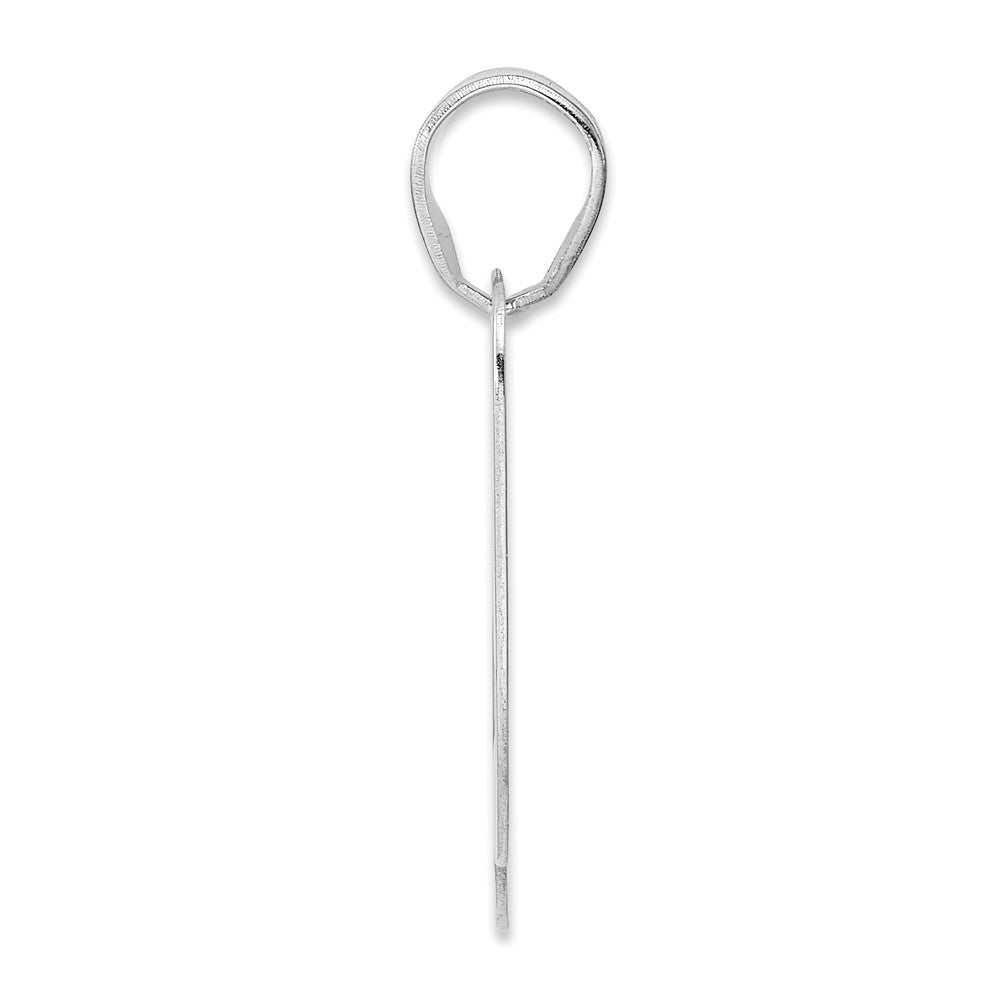 14K White Gold Polished Block Number 59 Pendant