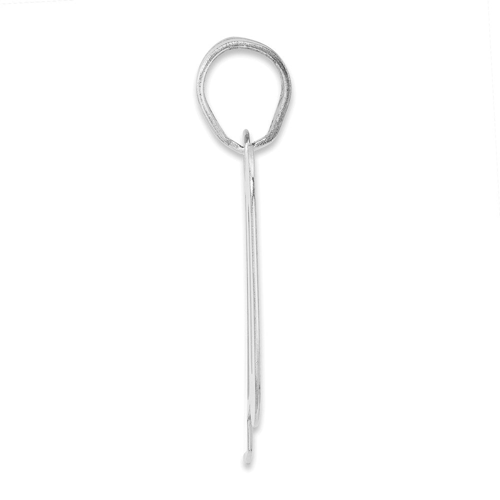 14K White Gold Polished Block Number 70 Pendant