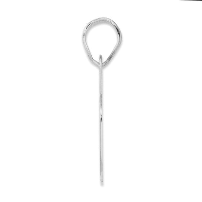 14K White Gold Polished Block Number 75 Pendant