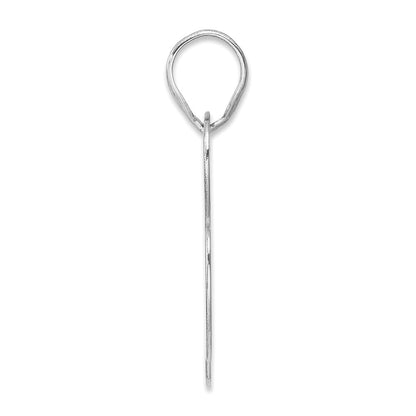 14K White Gold Polished Block Number 78 Pendant