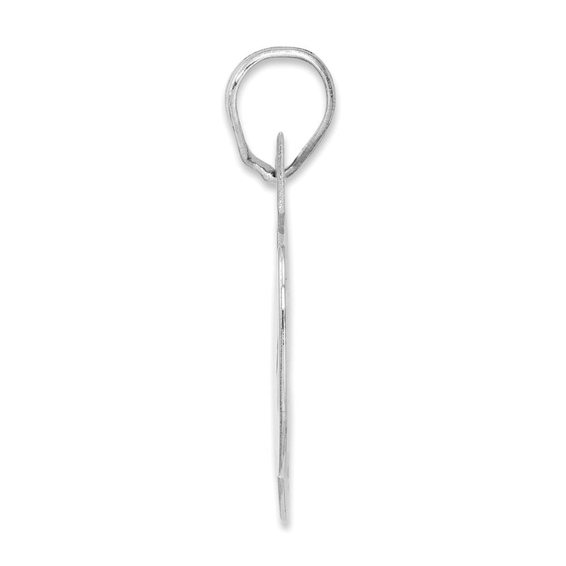 14K White Gold Polished Block Number 85 Pendant