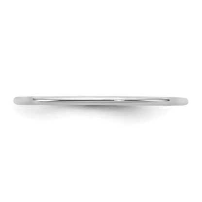 10K White Gold 10Kw 1mm Standard Comfort Fit Band Size 12.5