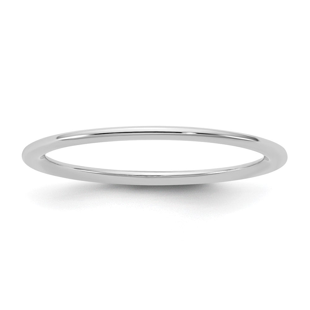 10K White Gold 10Kw 1mm Standard Comfort Fit Band Size 4.5