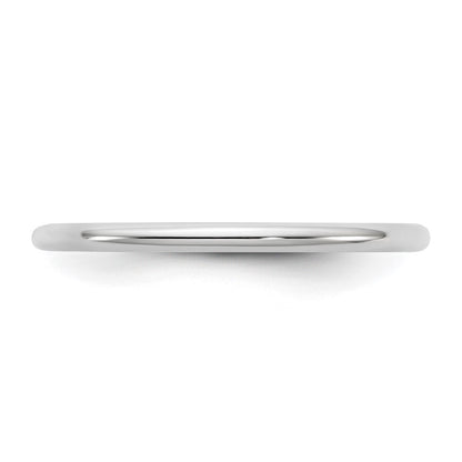 10K White Gold 10Kw 1.5mm Standard Comfort Fit Band Size 6.5