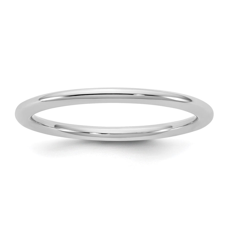 10K White Gold 10Kw 1.5mm Standard Comfort Fit Band Size 6