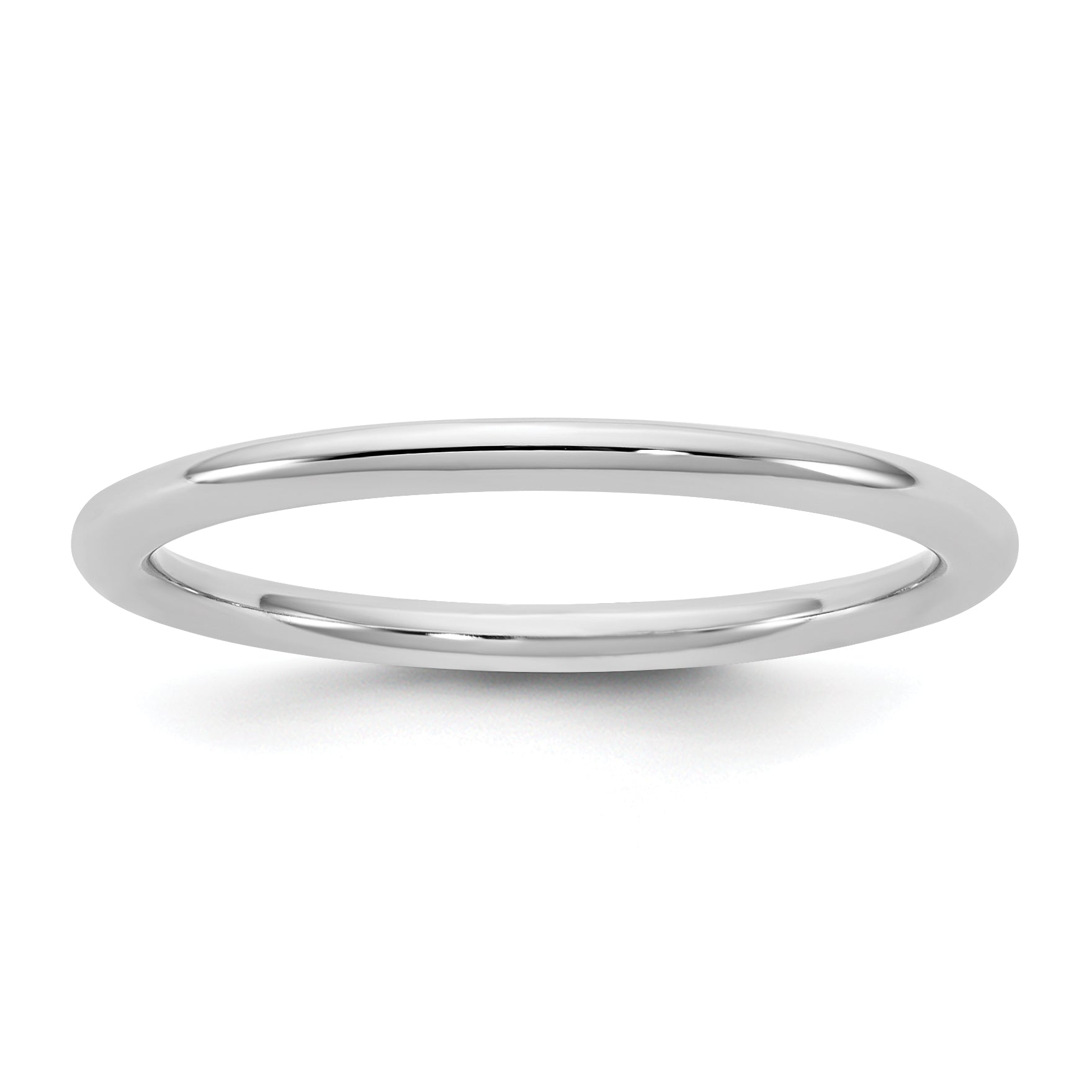 10K White Gold 10Kw 1.5mm Standard Comfort Fit Band Size 6