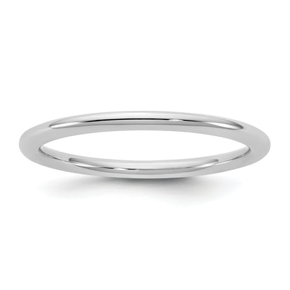 10K White Gold 10Kw 1.5mm Standard Comfort Fit Band Size 6