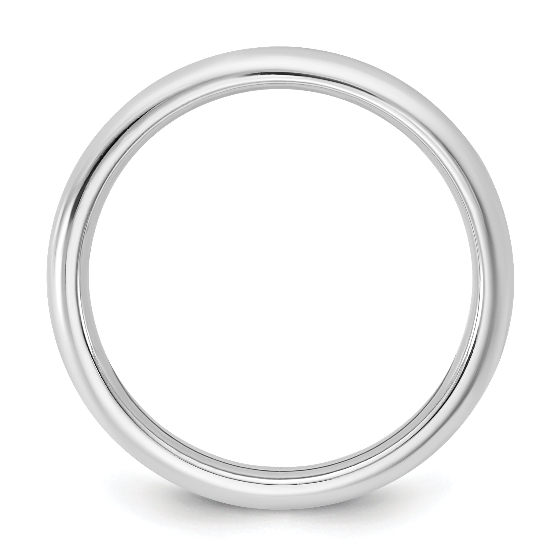 10K White Gold 10Kw 2.5mm Standard Comfort Fit Band Size 6