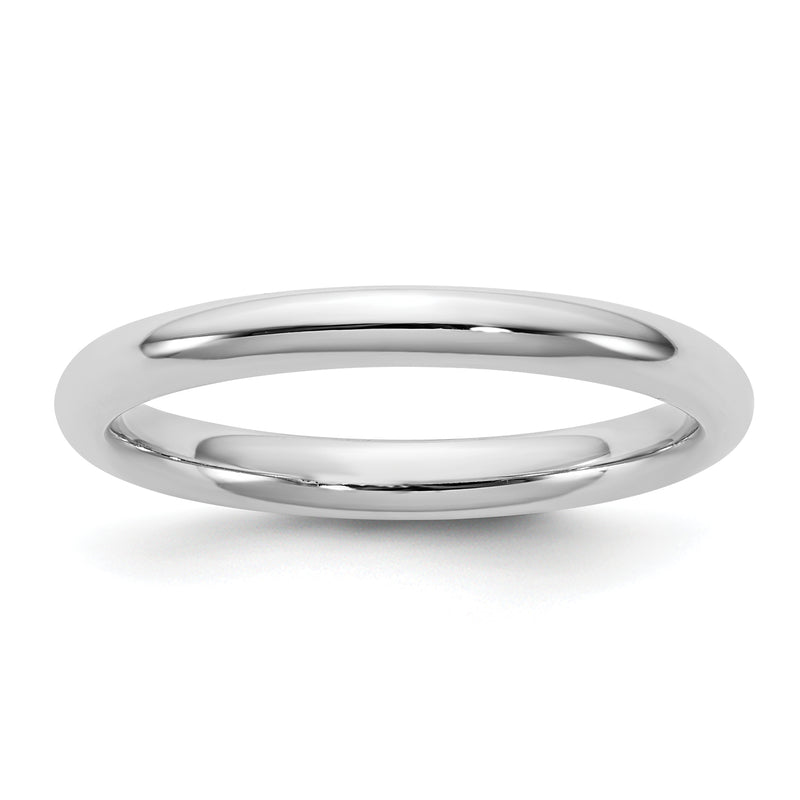 10K White Gold 10Kw 2.5mm Standard Comfort Fit Band Size 4