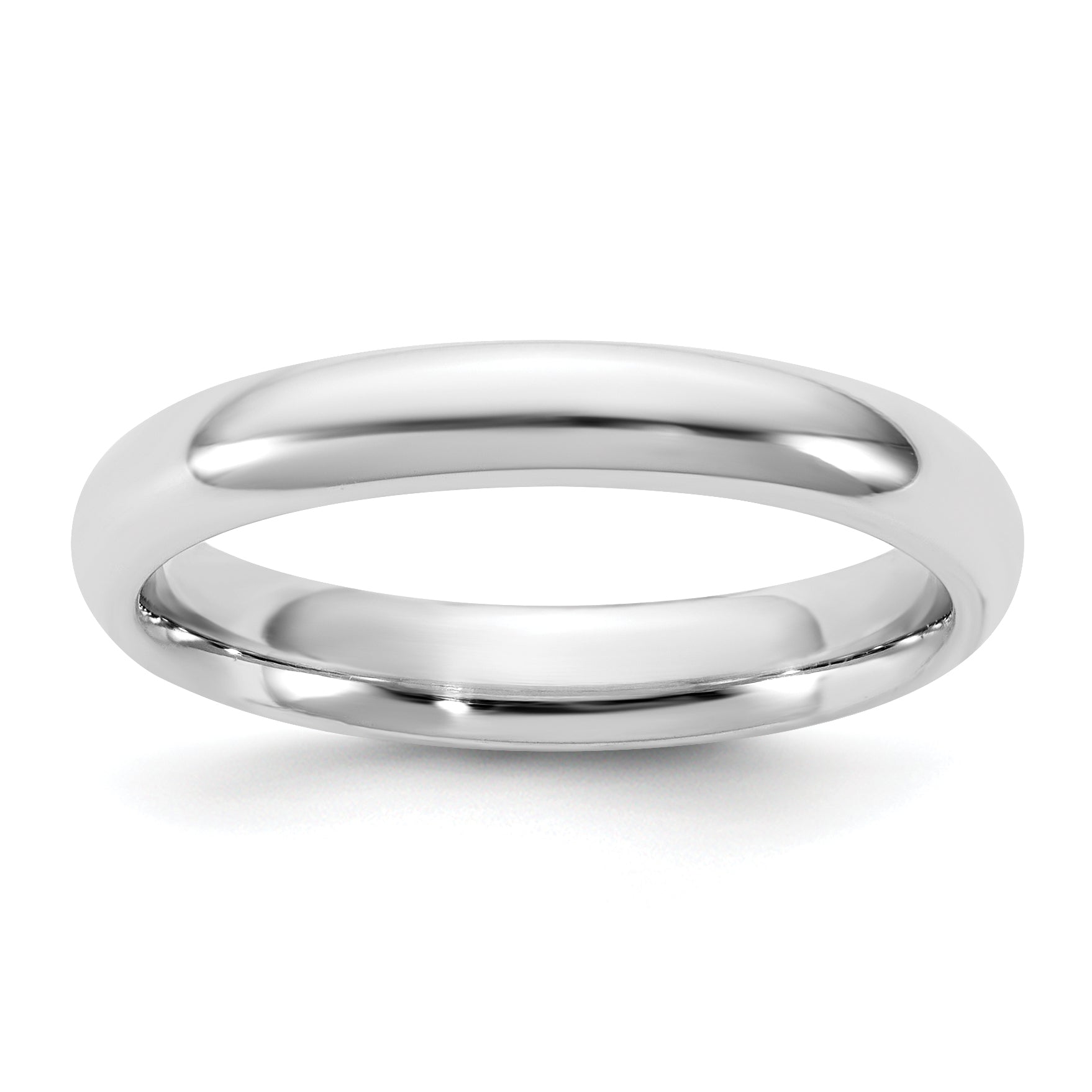10K White Gold 10Kw 3.5mm Standard Comfort Fit Band Size 9