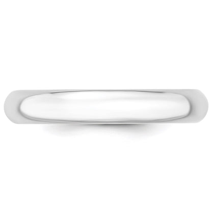 10k White Gold 4mm Standard Weight Comfort Fit Wedding Band Ring