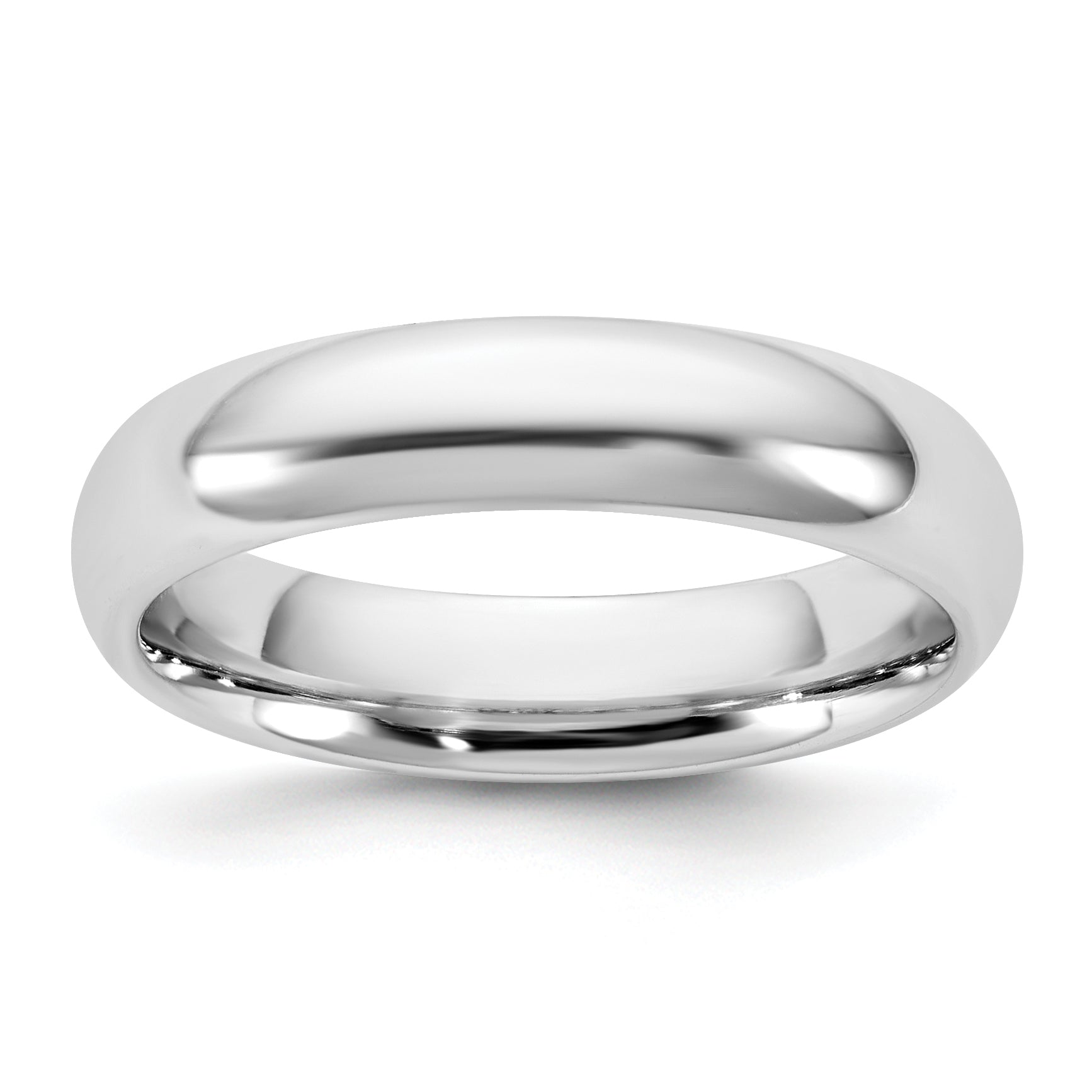10K White Gold 10Kw 4.5mm Standard Comfort Fit Band Size 14