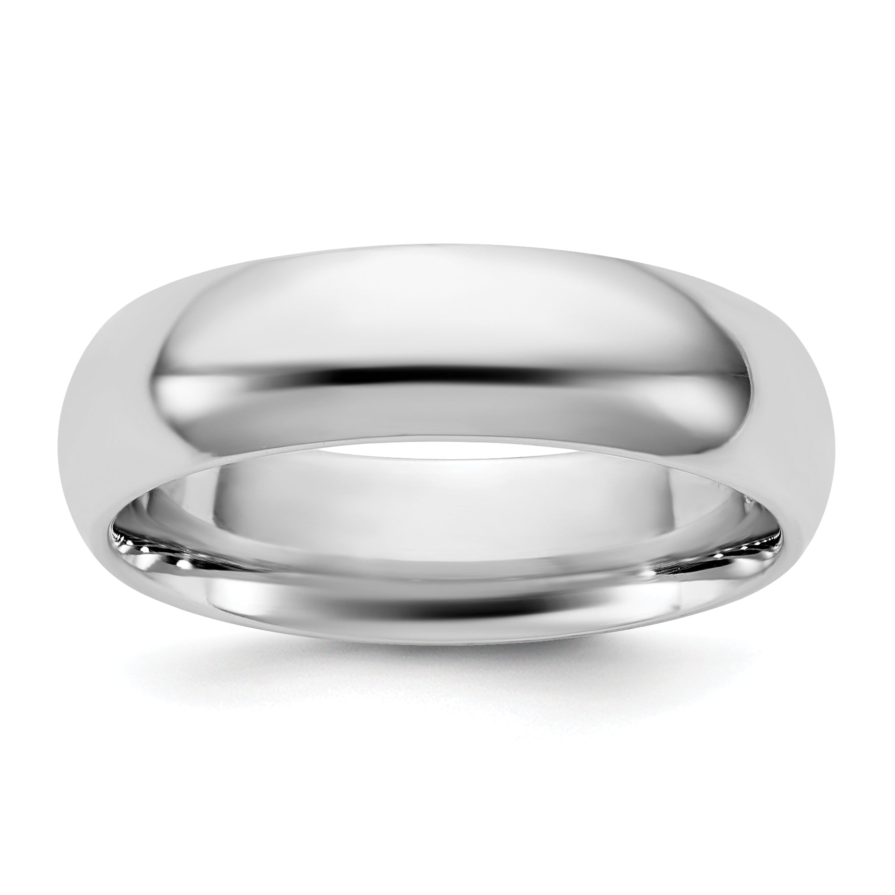 10K White Gold 10Kw 5.5mm Standard Comfort Fit Band Size 12