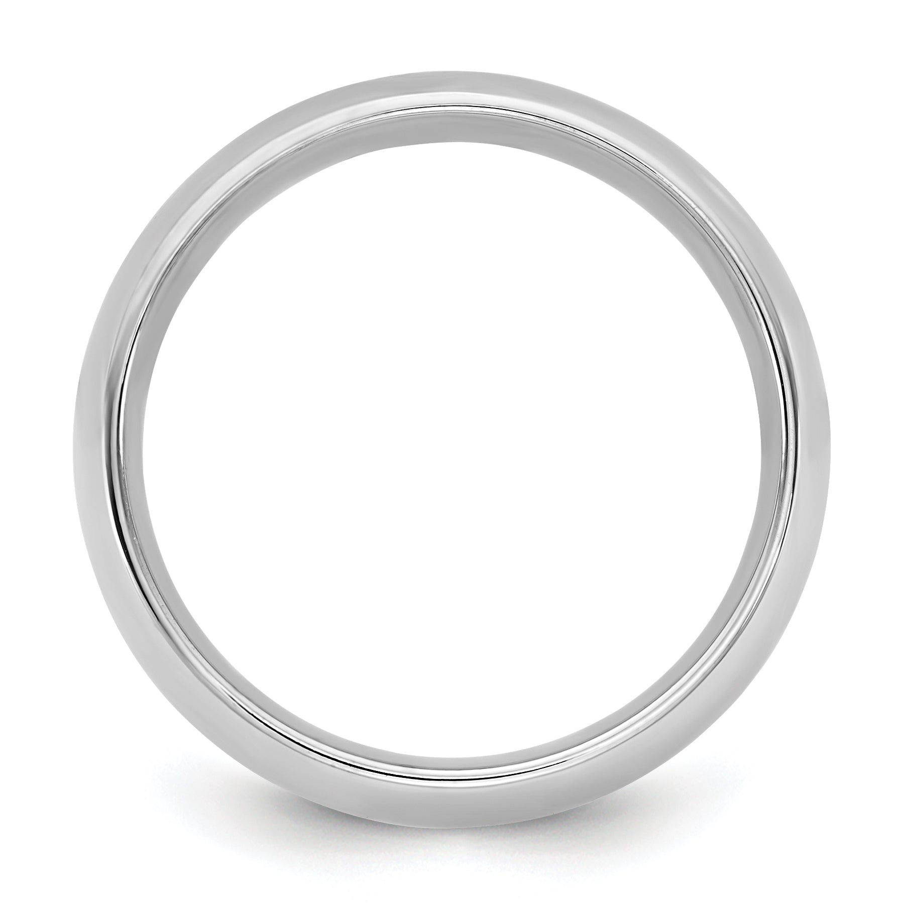 10K White Gold 10Kw 6.5mm Standard Comfort Fit Band Size 13