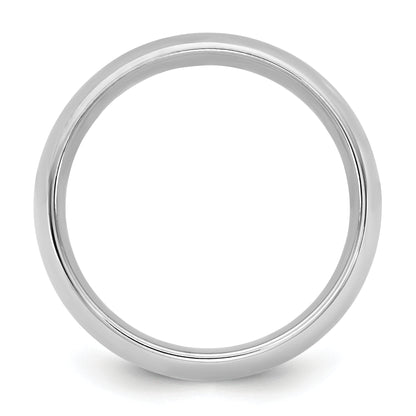 10K White Gold 10Kw 6.5mm Standard Comfort Fit Band Size 13