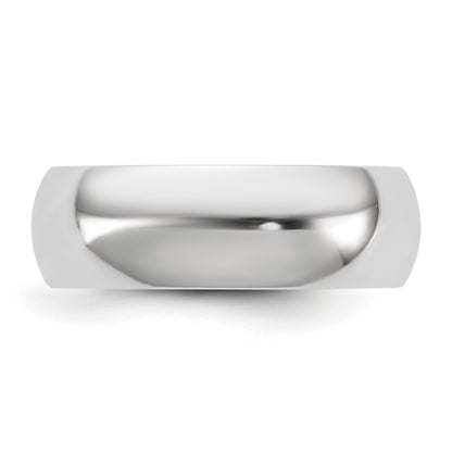 10K White Gold 10Kw 6.5mm Standard Comfort Fit Band Size 13