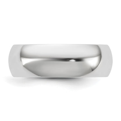 10K White Gold 10Kw 6.5mm Standard Comfort Fit Band Size 12