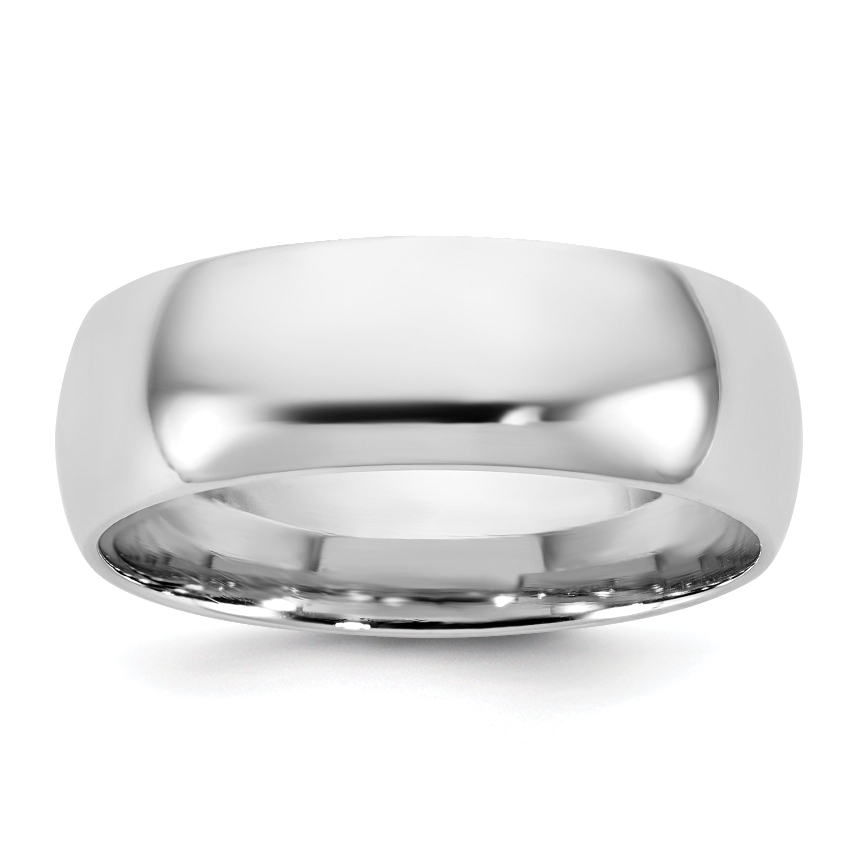 10K White Gold 10Kw 6.5mm Standard Comfort Fit Band Size 13