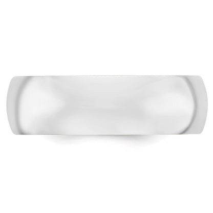 14k White Gold 7mm Standard Weight Comfort Fit Wedding Band Ring