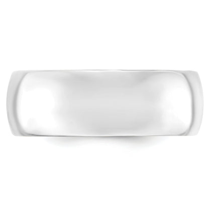 Solid 14K White Gold 8mm Standard Comfort Fit Men's/Women's Wedding Band Ring Size 14