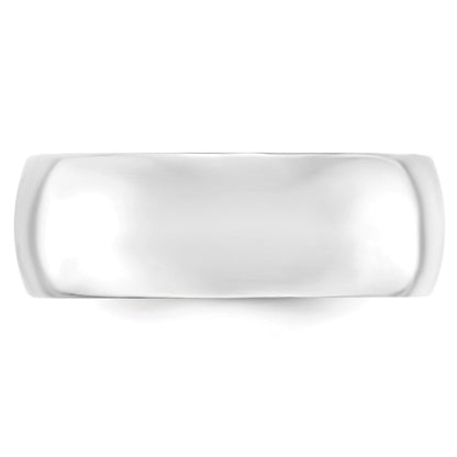 14k White Gold 8mm Standard Weight Comfort Fit Wedding Band Ring