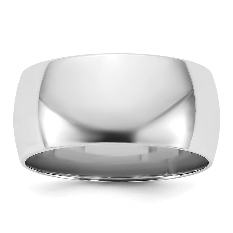 10K White Gold 10Kw 9mm Standard Comfort Fit Band Size 5