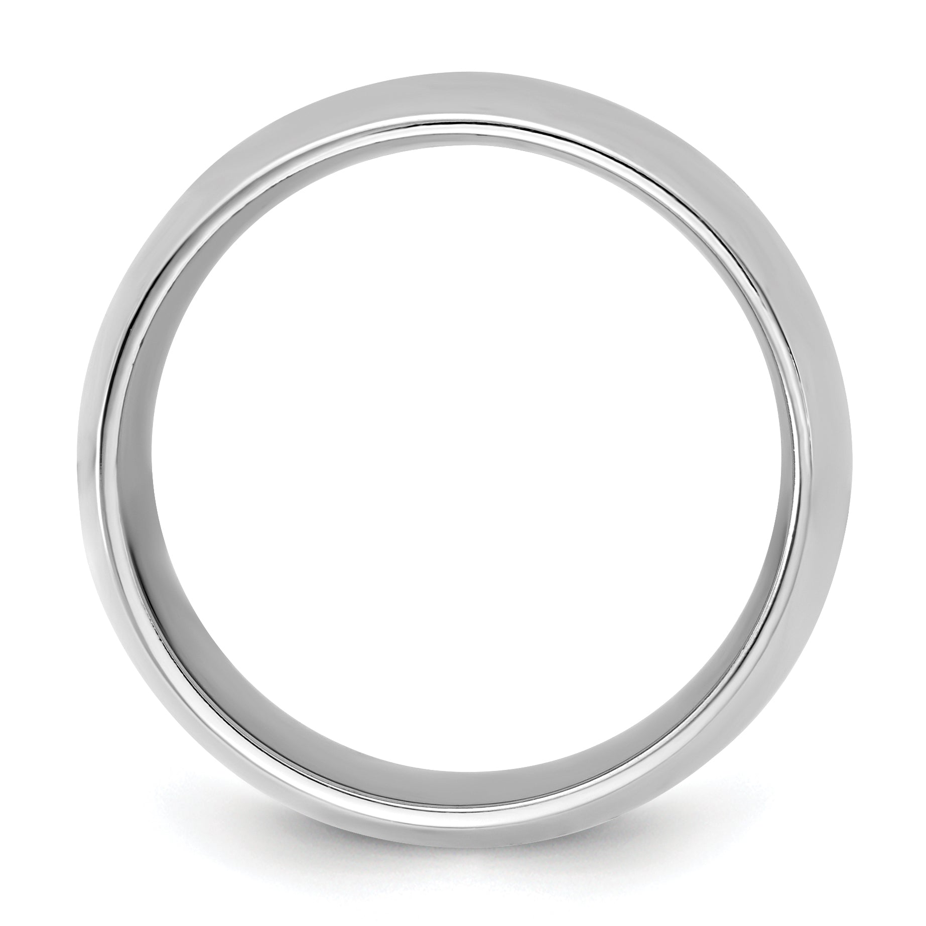 10K White Gold 10Kw 10mm Standard Comfort Fit Band Size 7